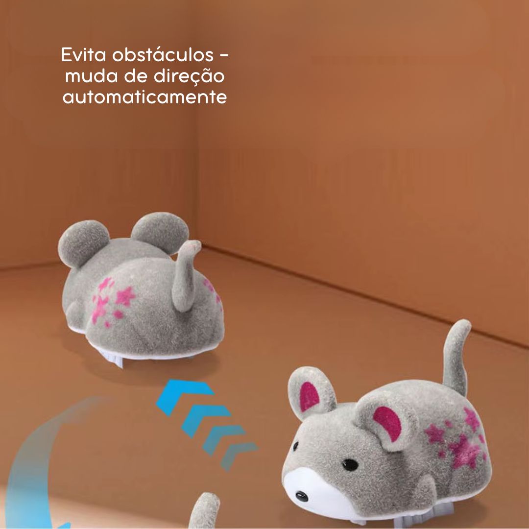 Brinquedo Eletrônico para Gatos | Ideal para Gatinhos Ativos | Estimula o Instinto de Caça e o Exercício Diário | Ratinho Automático com Movimento Vibratório