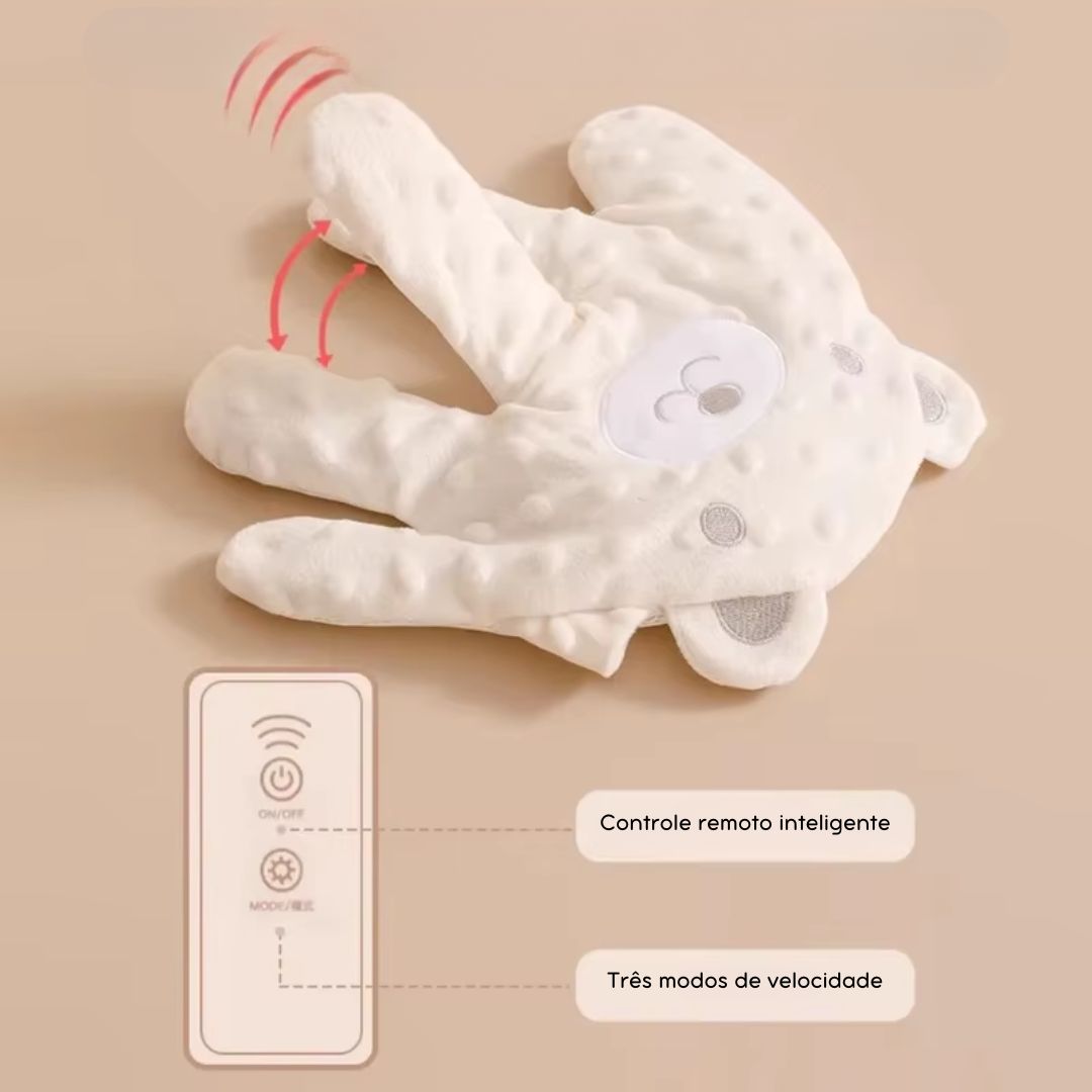 Luva Calmante com Controle Remoto para Cães e Gatos | Ideal para Acalmar e Ninar Pets | Simula Carinhos com Movimento Suave | Enchimento Térmico de Grãos Naturais