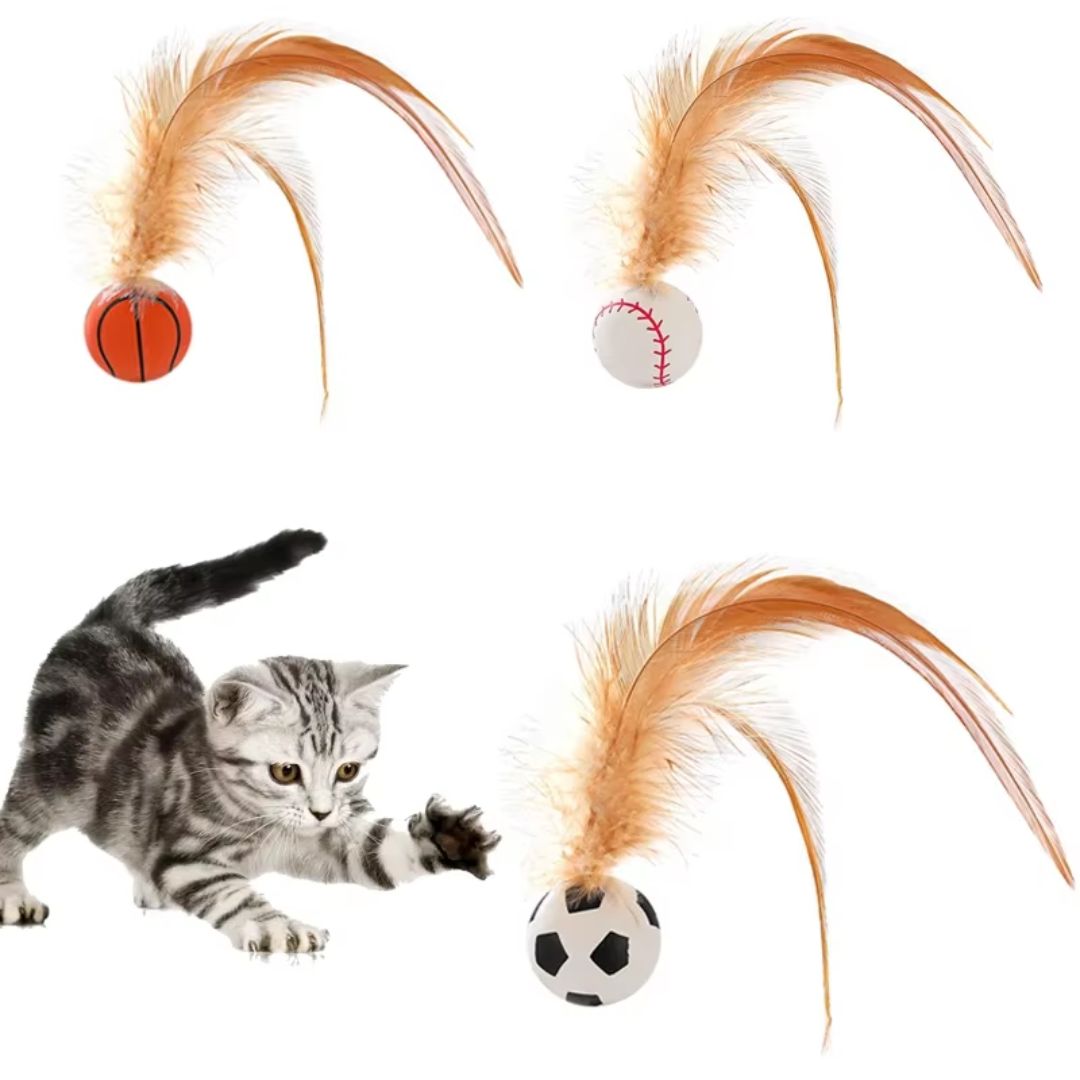 Bola Interativa Saltitante para Pets | Para Gatos e Cães de Pequeno Porte | Estimula a Atividade Física e o Instinto de Caça | Design com Movimento Automático e Rolamento Interno