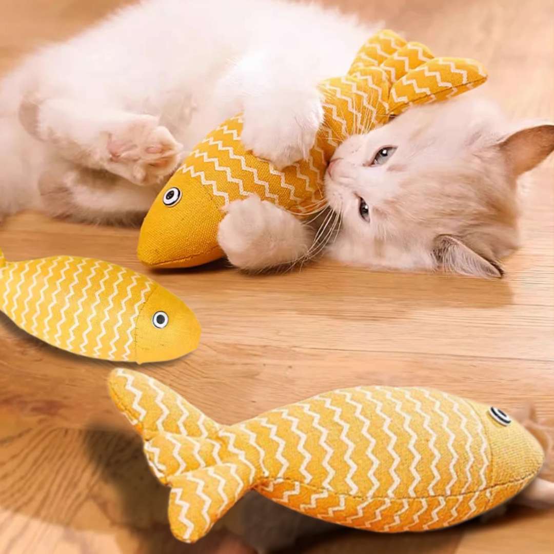 Brinquedo de Peixe com Catnip para Gatos – Relaxamento e Diversão Interativa
