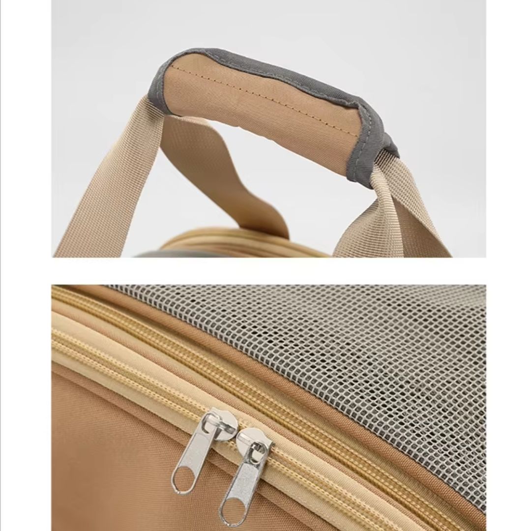 Bolsa de Transporte Expansível para Gatos e Cães – Mochila de Viagem com Túnel Expansível e Alças Ajustáveis para Conforto e Praticidade