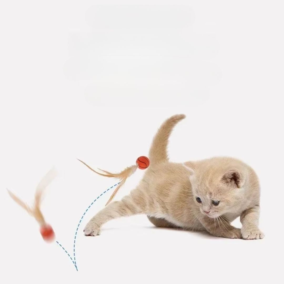 Bola Interativa Saltitante para Pets | Para Gatos e Cães de Pequeno Porte | Estimula a Atividade Física e o Instinto de Caça | Design com Movimento Automático e Rolamento Interno