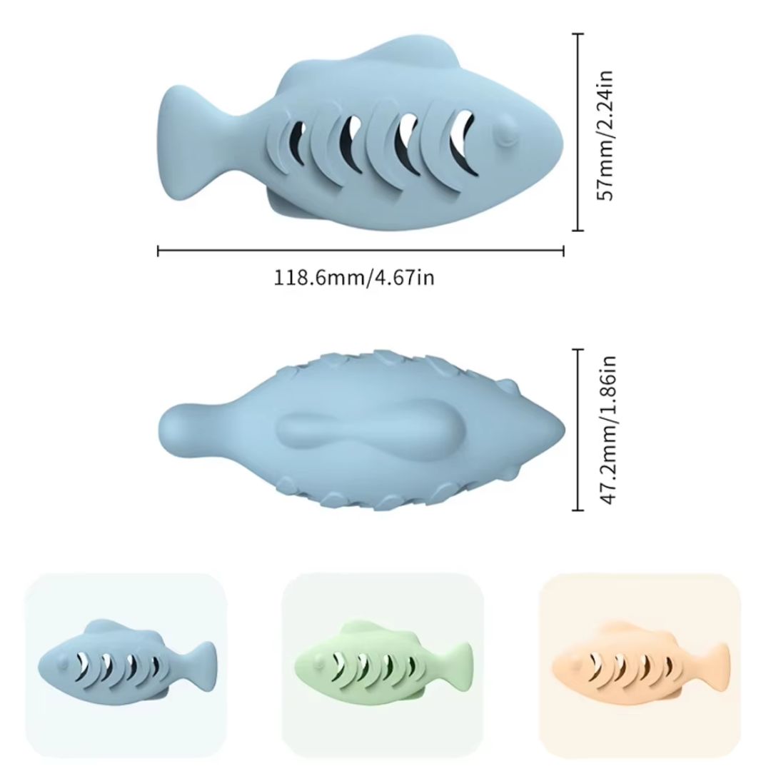 Brinquedo Interativo de Peixe Dispensador de Petisco para Gatos | Para Gatos de Todas as Idades | Estimula a Alimentação Lenta e o Enriquecimento Ambiental | Design Divertido com Compartimento para Catnip