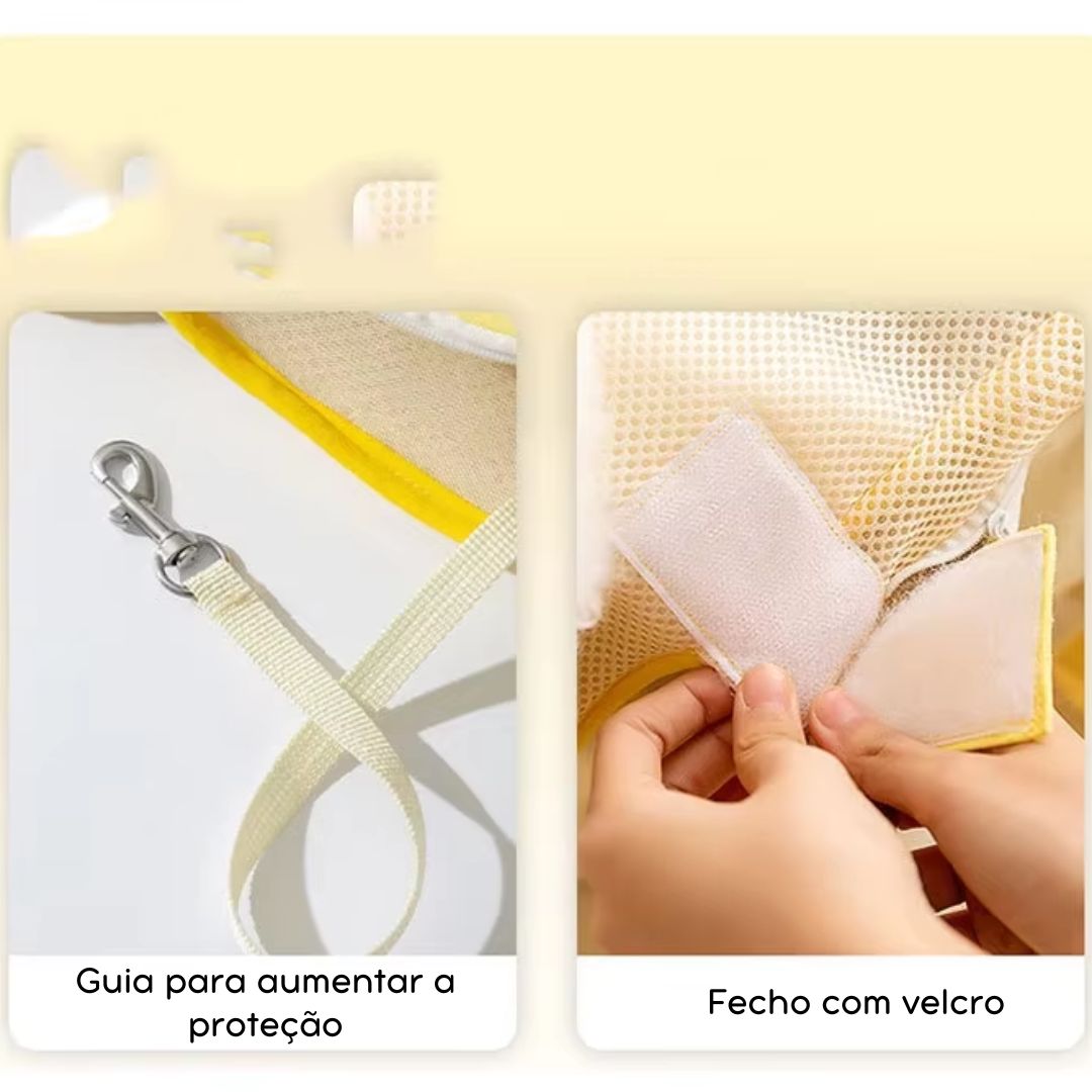 Bolsa Sling Urso para Pets: Acessório Confortável para Donos de Animais de Estimação que Facilita o Transporte, Ideal para Passeios e Viagens com Design Aconchegante