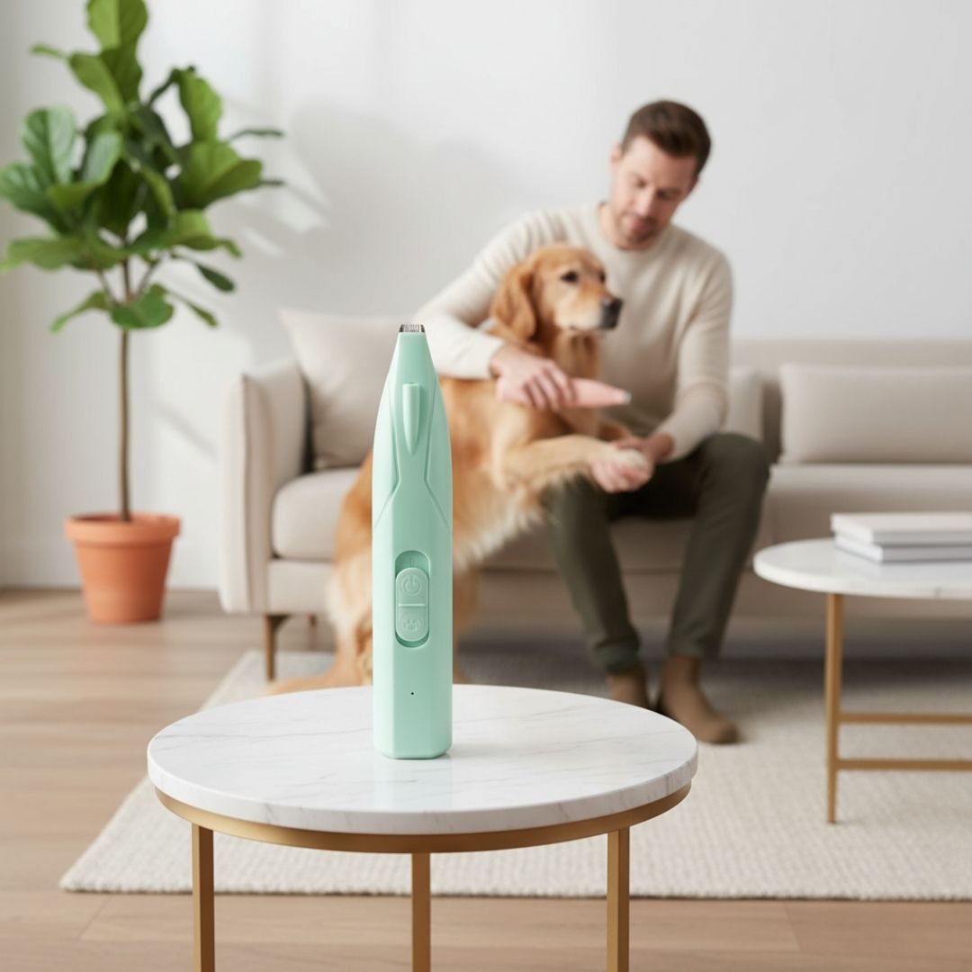 Aparador Elétrico de Pelos para Pets – Silencioso com LED