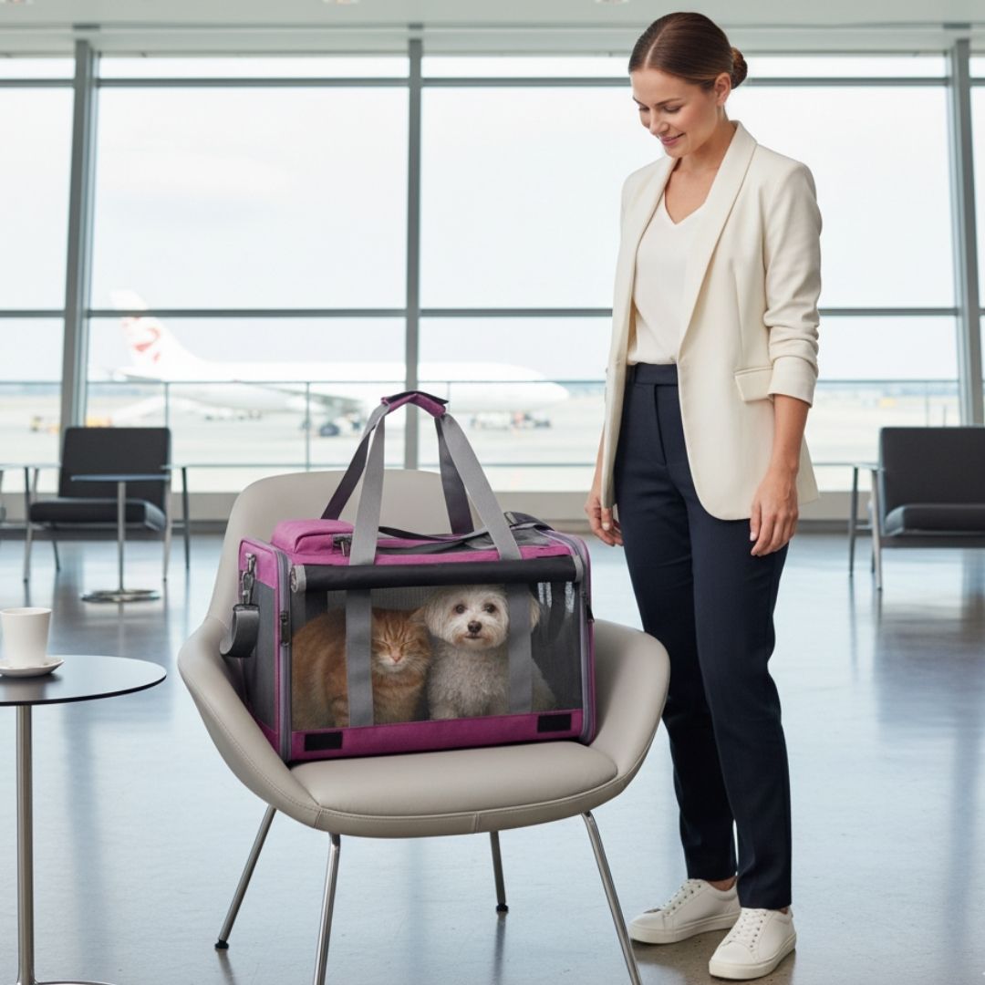 Bolsa de Transporte Respirável para Cães e Gatos