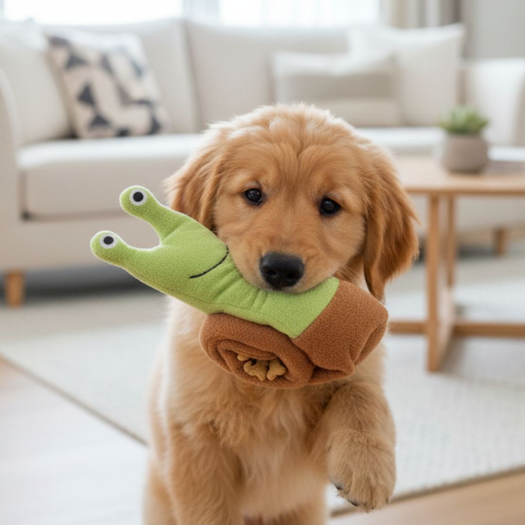 Brinquedo Esconde-Petisco Caracol para Cães – Estímulo ao Instinto de Caça