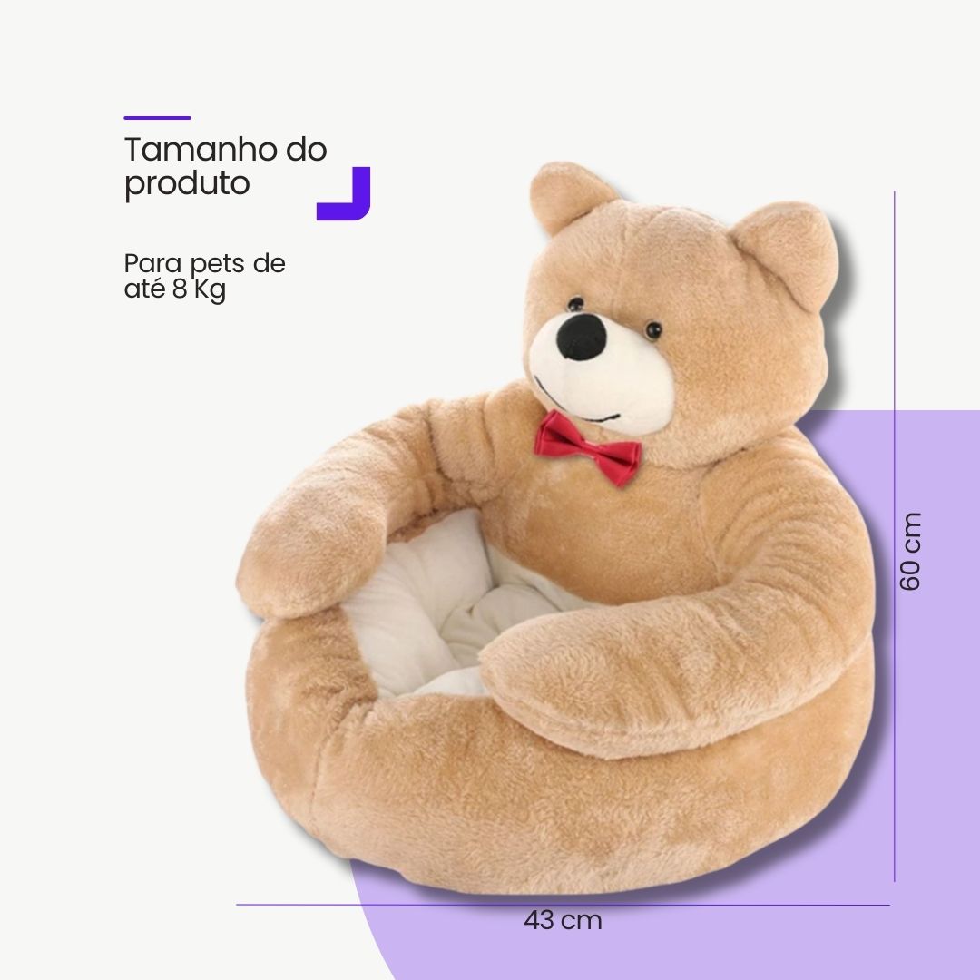 Cama Urso de Pelúcia para Pets – Conforto e Aconchego