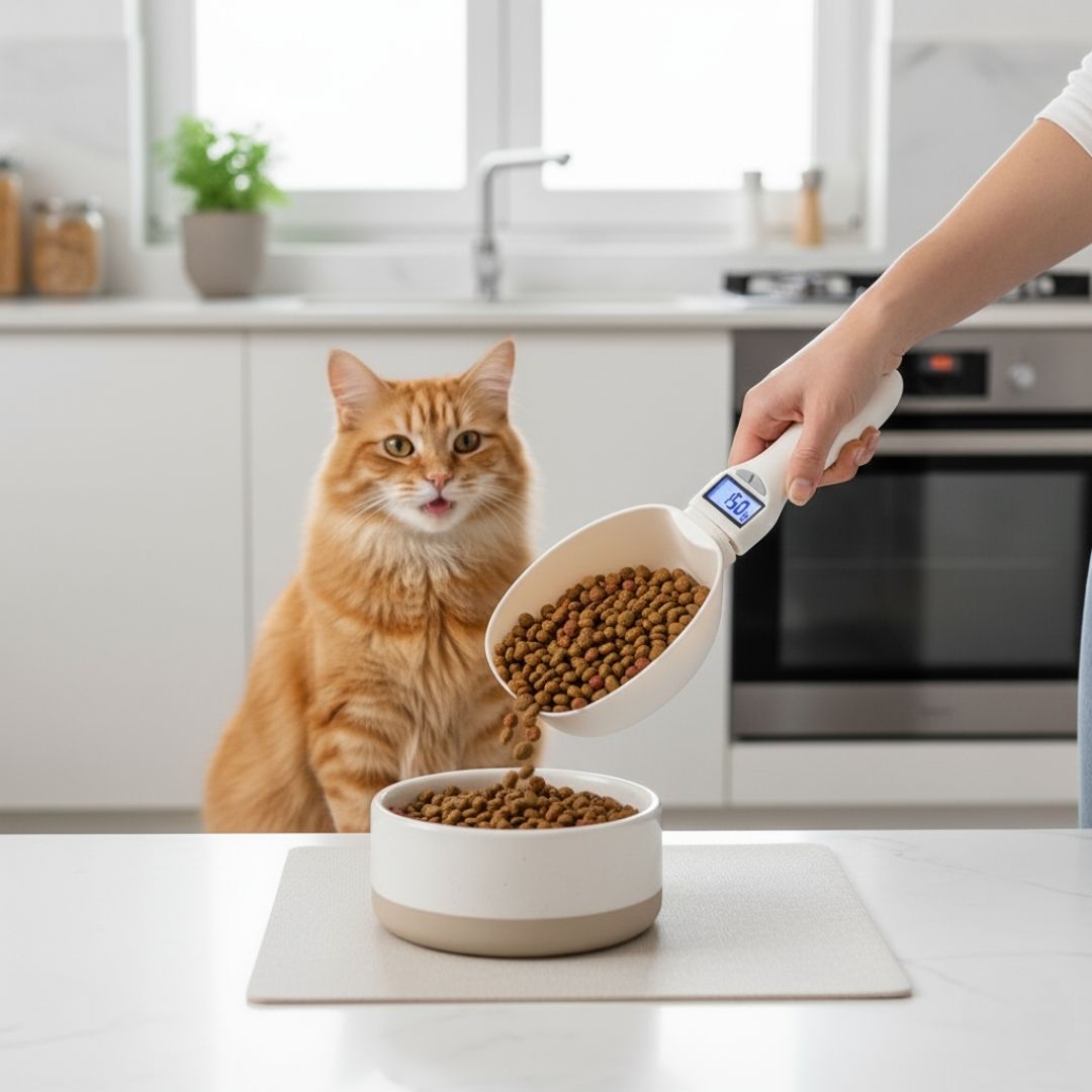Colher Balança Digital para Pets – Controle Preciso da Ração