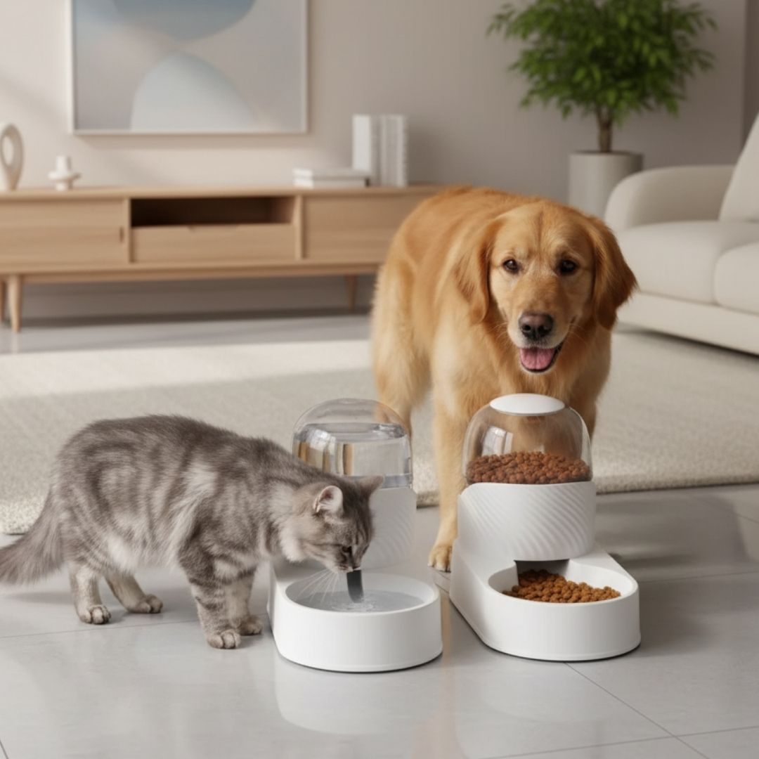 Comedouro e Bebedouro Globo Automático para Pets