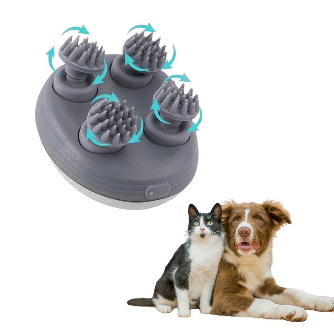 Massageador Elétrico Portátil para Pets Ansiosos – Uso Seco e Molhado
