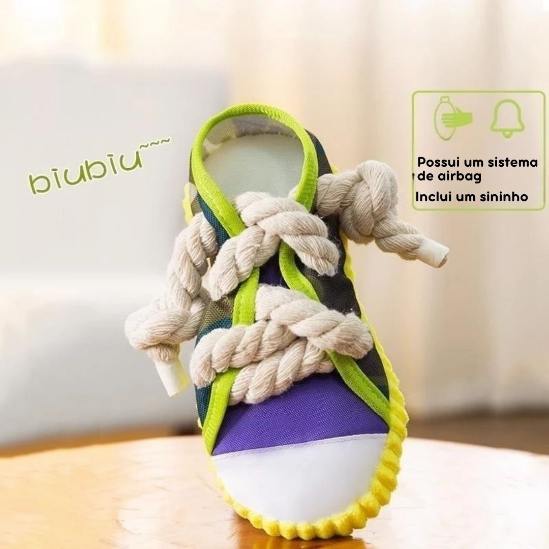 Sapato Mastigável para Cachorros - Brinquedo Resistente que Satisfaz o Instinto de Roer
