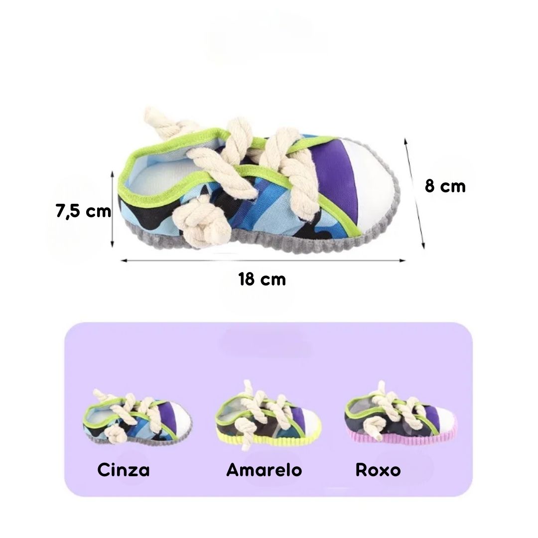 Sapato Mastigável para Cachorros - Brinquedo Resistente que Satisfaz o Instinto de Roer