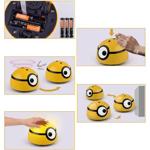 Brinquedo Inteligente de Movimento Automático para Pets – Disco Fugitivo com Design Divertido Minion