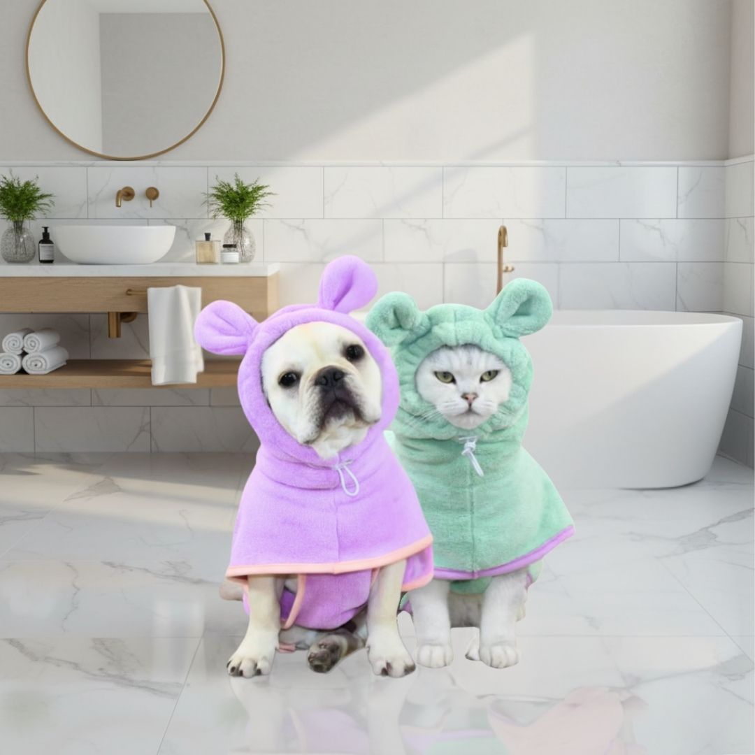 Roupão Super-Absorvente Premium para Pets - Ideal para o Pós Banho
