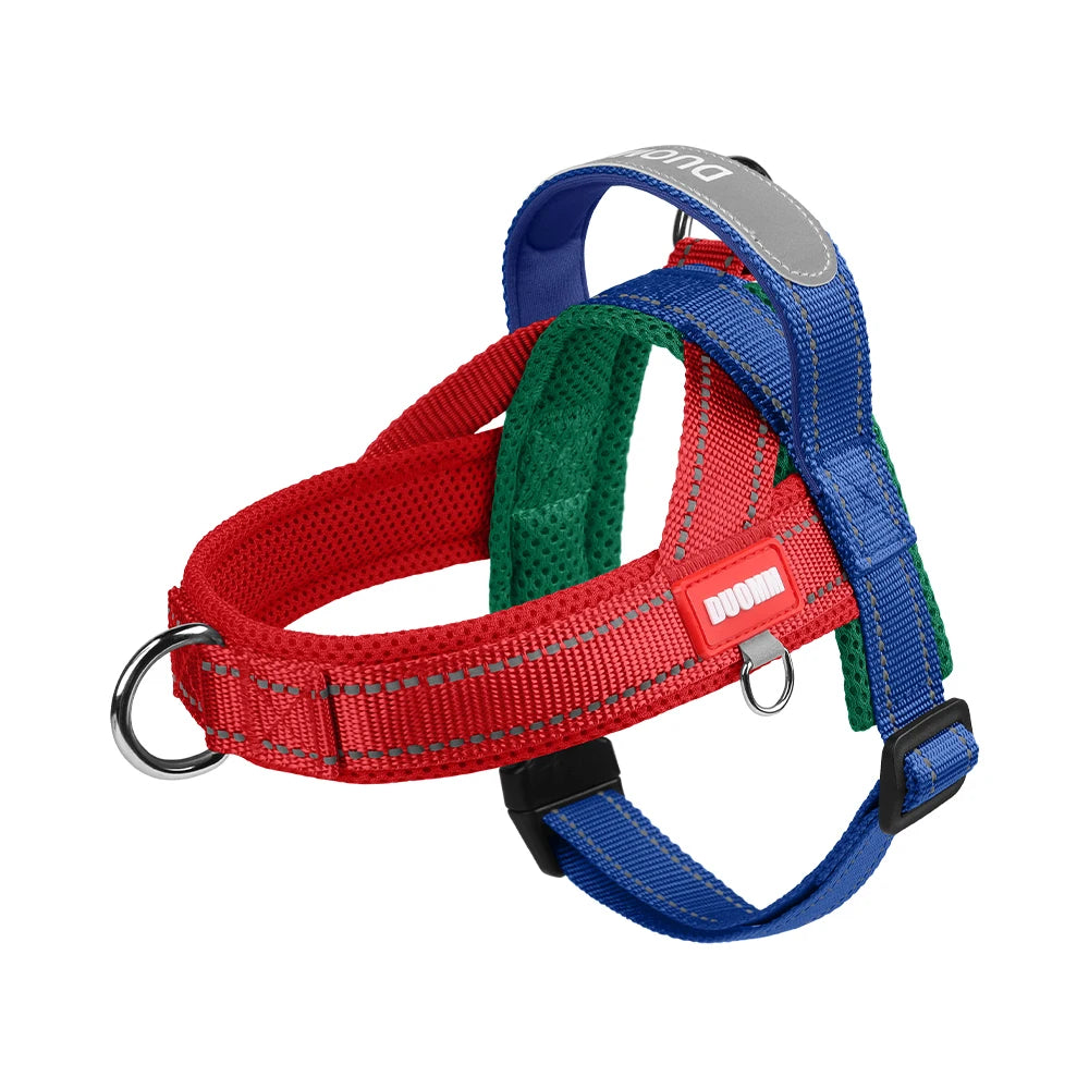Coleira Peitoral Estilo Sela para Cães Pequenos, Médios e Grandes | Ideal para Caminhadas Seguras ao Ar Livre | Distribui a Pressão Sem Machucar | Ajustável e Confortável