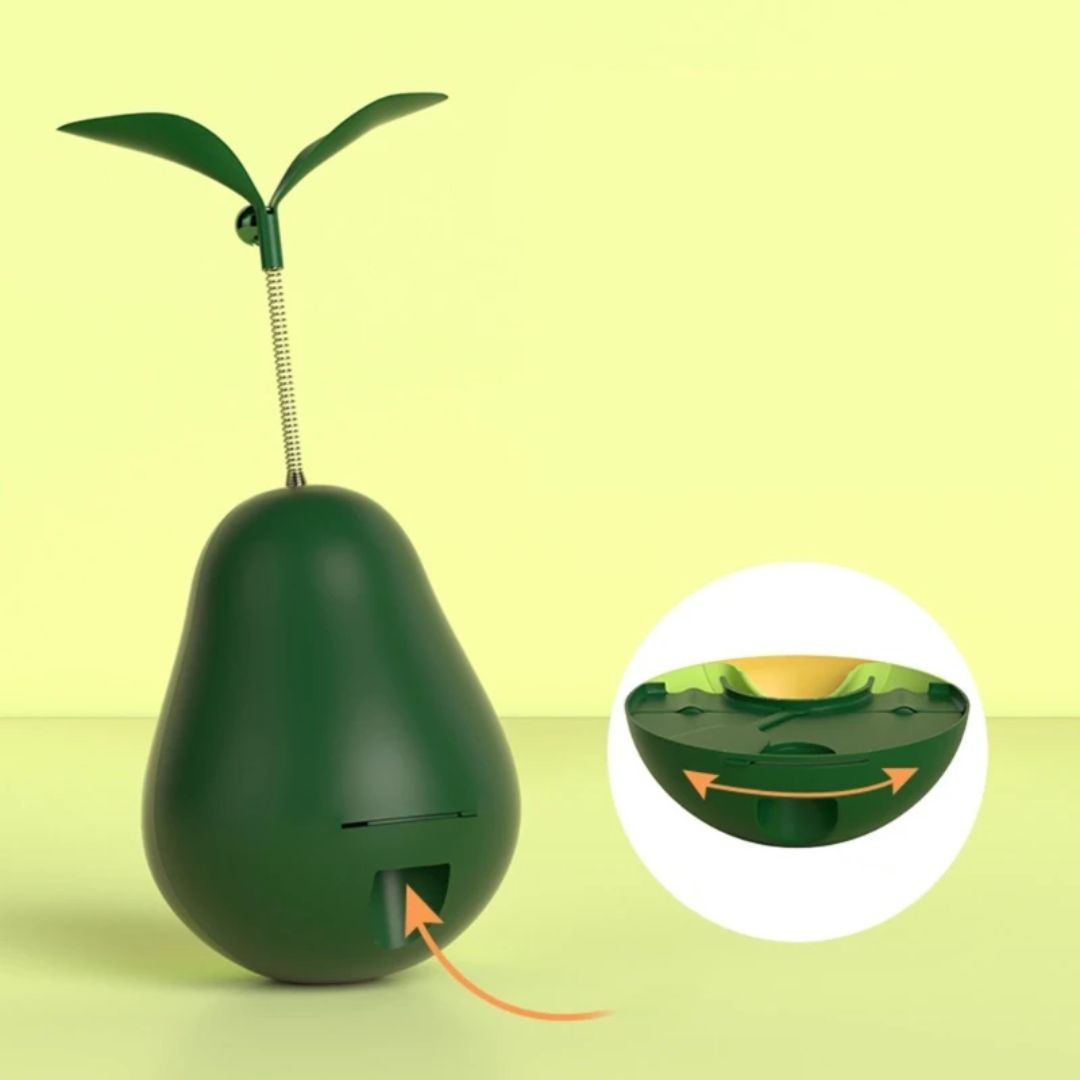 Dispenser de Petiscos com Catnip para Gatos – Abacate AbaCat para Entreter e Relaxar