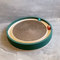 Arranhador Redondo com Cama e Bola Interativa para Gatos | Para Gatos de Todas as Idades | Estimula o Instinto Natural de Arranhar e Proporciona Conforto | Design Durável com Superfície Substituível