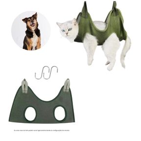 Rede de Contenção para Gatos e Cachorros – Ideal para Corte de Unhas, Banho e Tosa, com Proteção Anti-Arranhões e Mordidas