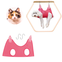 Rede de Contenção para Gatos e Cachorros – Ideal para Corte de Unhas, Banho e Tosa, com Proteção Anti-Arranhões e Mordidas