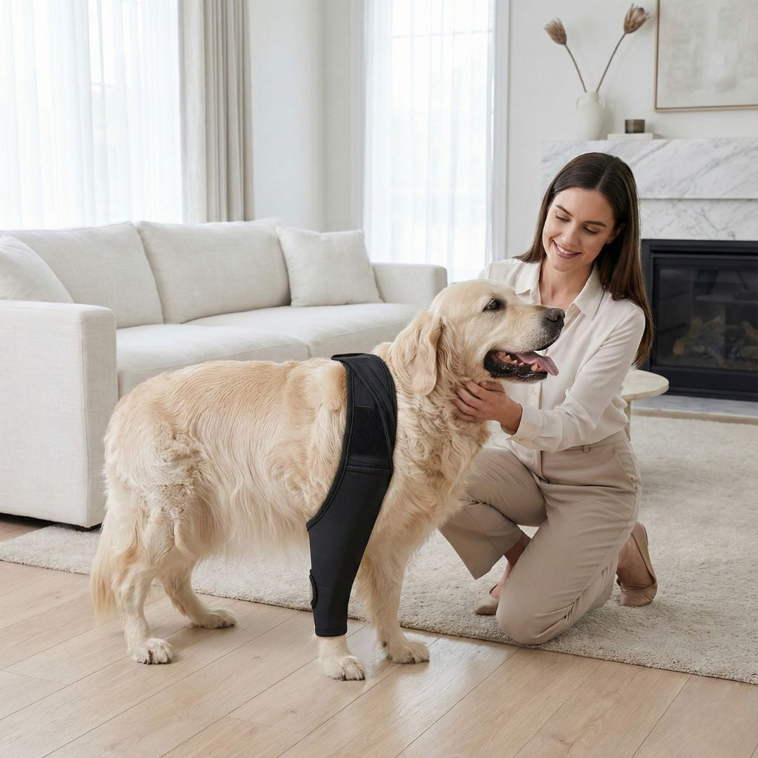 Joelheira Ajustável para Cães – Alívio da Dor Ortopédico