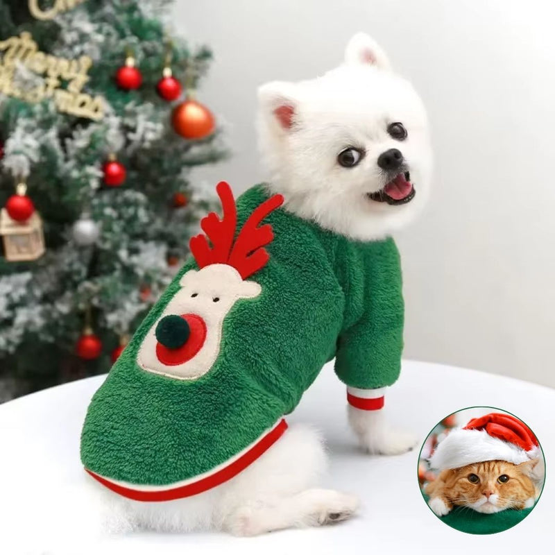 Blusa Rena para Pets – Roupa Festiva para Cães e Gatos, Ideal para Celebrar o Natal com Estilo e Conforto