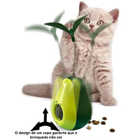 Dispenser de Petiscos com Catnip para Gatos – Abacate AbaCat para Entreter e Relaxar
