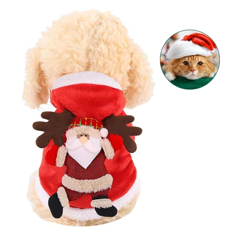 Blusa Com Capuz Papai Noel Para Pets