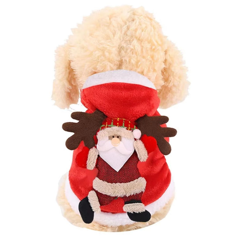 Blusa Com Capuz Papai Noel Para Pets