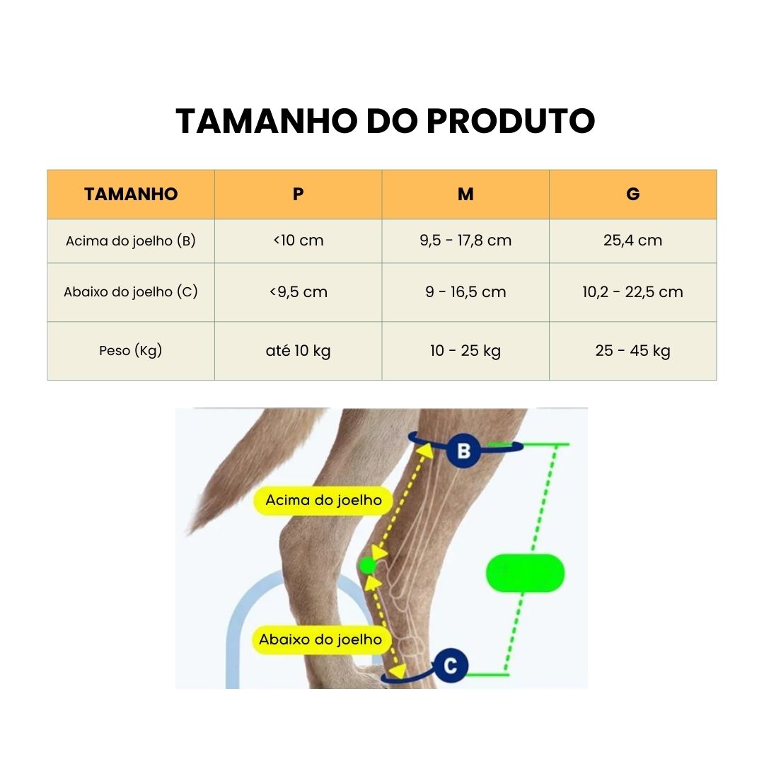 Joelheira Ortopédica para Cães – Suporte e Recuperação Articular velu pet