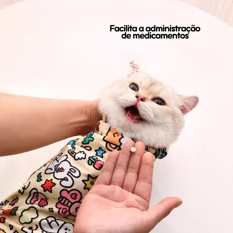 Pano Autoadesivo para Contenção de Pets | Para Veterinários e Tutores | Facilita Cortes de Unhas e Administração de Medicamentos | Totalmente Autocolante e Prático