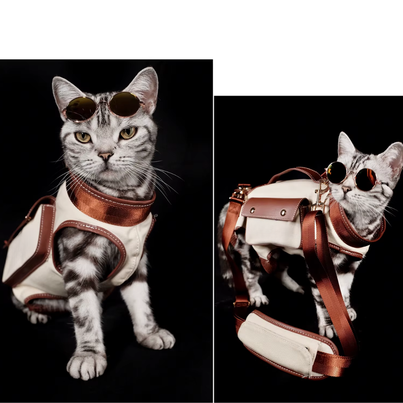 Bolsa Transportadora Respirável para Cães e Gatos – Design Moderno, Sofisticado e Confortável, com Alça Ajustável para Transporte Portátil