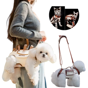 Bolsa Transportadora Respirável para Cães e Gatos – Design Moderno, Sofisticado e Confortável, com Alça Ajustável para Transporte Portátil