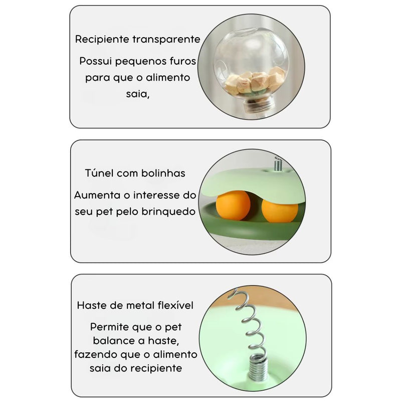 Brinquedo Interativo Balança com Petisco para Cães e Gatos – Diversão e Estímulo Mental