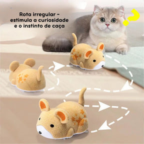Brinquedo Eletrônico para Gatos | Ideal para Gatinhos Ativos | Estimula o Instinto de Caça e o Exercício Diário | Ratinho Automático com Movimento Vibratório