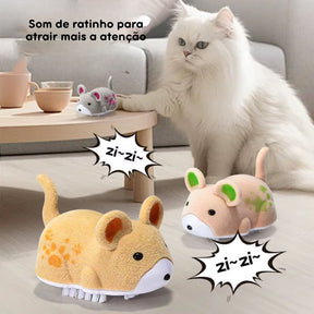 Brinquedo Eletrônico para Gatos | Ideal para Gatinhos Ativos | Estimula o Instinto de Caça e o Exercício Diário | Ratinho Automático com Movimento Vibratório