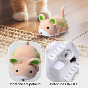 Brinquedo Eletrônico para Gatos | Ideal para Gatinhos Ativos | Estimula o Instinto de Caça e o Exercício Diário | Ratinho Automático com Movimento Vibratório