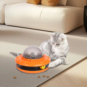 Brinquedo Interativo com Dispensa de Petiscos para Cães e Gatos | Ideal para Pets Ansiosos e Ativos | Estimula a Alimentação Lenta e o Alívio do Estresse | Alimentador Automático com Sistema de Vazamento de Ração