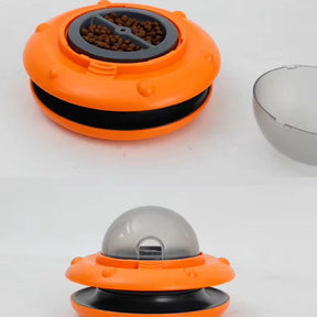 Brinquedo Interativo com Dispensa de Petiscos para Cães e Gatos | Ideal para Pets Ansiosos e Ativos | Estimula a Alimentação Lenta e o Alívio do Estresse | Alimentador Automático com Sistema de Vazamento de Ração