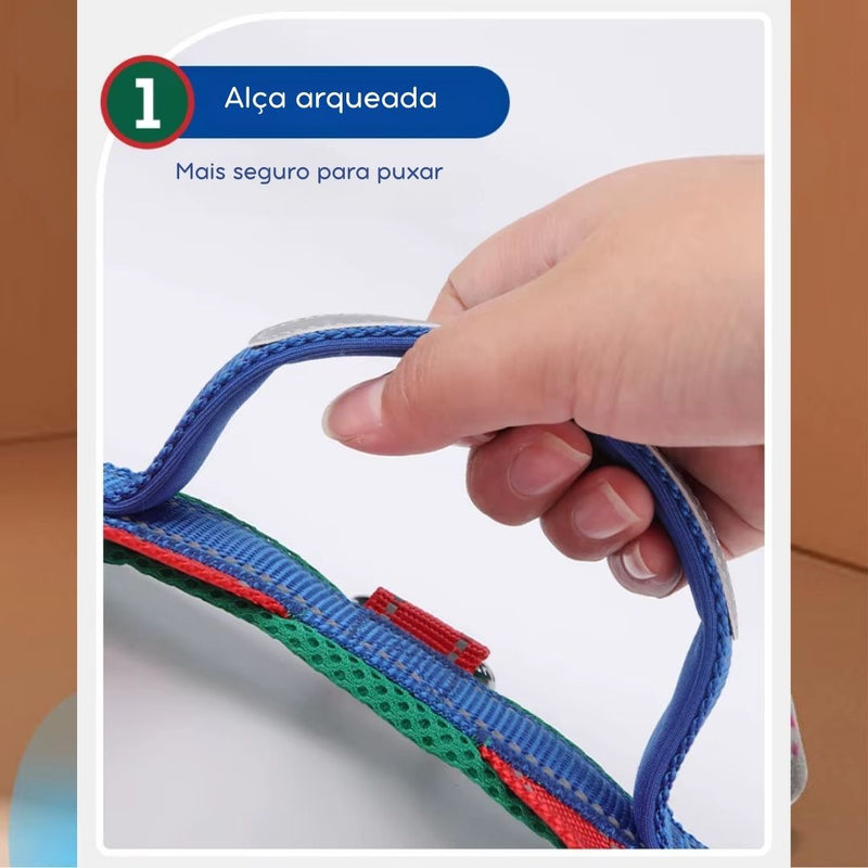 Coleira Peitoral Estilo Sela para Cães Pequenos, Médios e Grandes | Ideal para Caminhadas Seguras ao Ar Livre | Distribui a Pressão Sem Machucar | Ajustável e Confortável