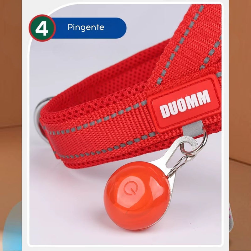 Coleira Peitoral Estilo Sela para Cães Pequenos, Médios e Grandes | Ideal para Caminhadas Seguras ao Ar Livre | Distribui a Pressão Sem Machucar | Ajustável e Confortável