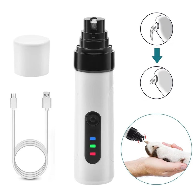 Lixador de Unhas Elétrico Recarregável para Cães e Gatos | Ideal para Tutores que Buscam Praticidade no Corte de Unhas | Promove Unhas Bem Cuidadas sem Estresse | Recarregável via USB e Fácil de Usar