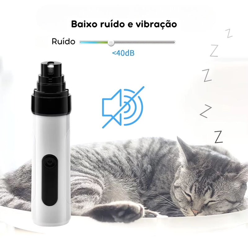 Lixador de Unhas Elétrico Recarregável para Cães e Gatos | Ideal para Tutores que Buscam Praticidade no Corte de Unhas | Promove Unhas Bem Cuidadas sem Estresse | Recarregável via USB e Fácil de Usar