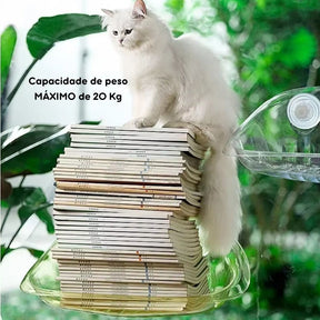 Cama Suspensa de Janela para Gatos Curiosos – Conforto e Diversão com Fixação Segura