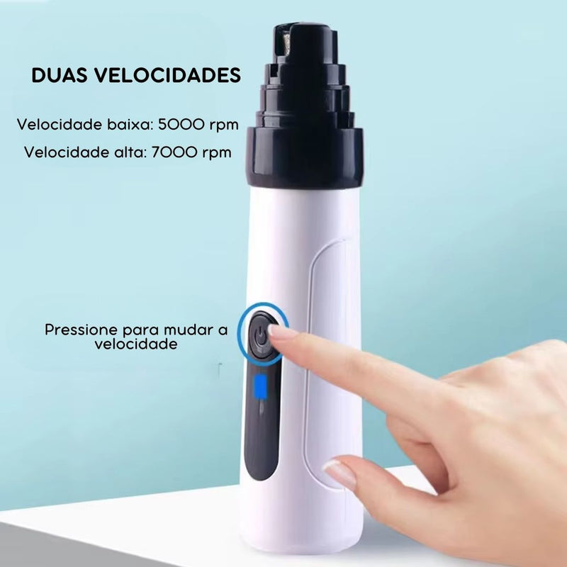 Lixador de Unhas Elétrico Recarregável para Cães e Gatos | Ideal para Tutores que Buscam Praticidade no Corte de Unhas | Promove Unhas Bem Cuidadas sem Estresse | Recarregável via USB e Fácil de Usar