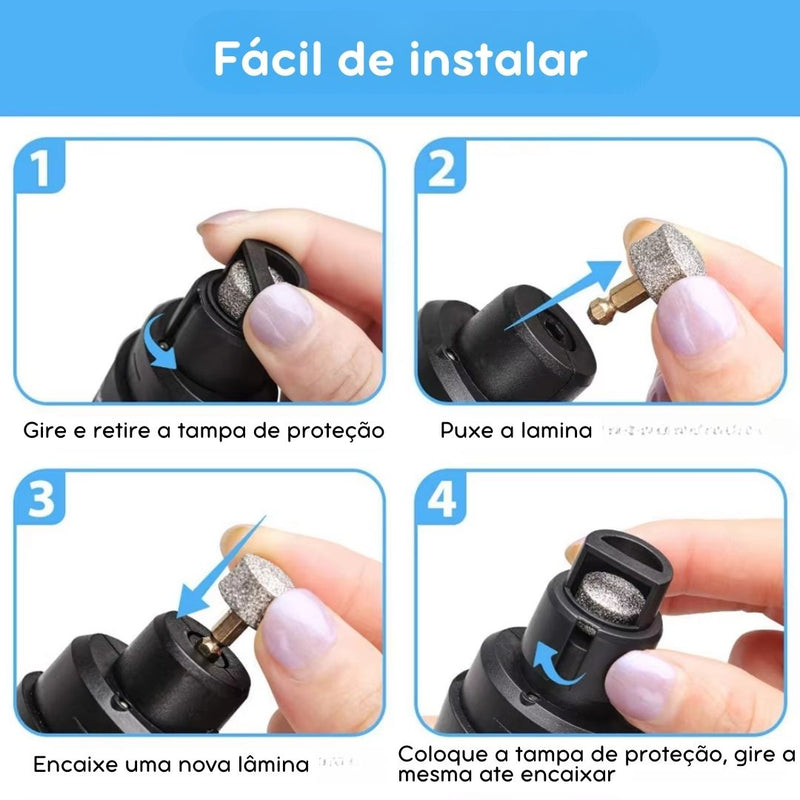 Lixador de Unhas Elétrico Recarregável para Cães e Gatos | Ideal para Tutores que Buscam Praticidade no Corte de Unhas | Promove Unhas Bem Cuidadas sem Estresse | Recarregável via USB e Fácil de Usar