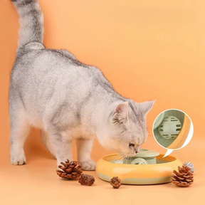 Brinquedo Interativo para Gatos Internos – Entretenimento Inteligente com Penas Giratórias 360° para Estímulo Mental e Exercício Diário