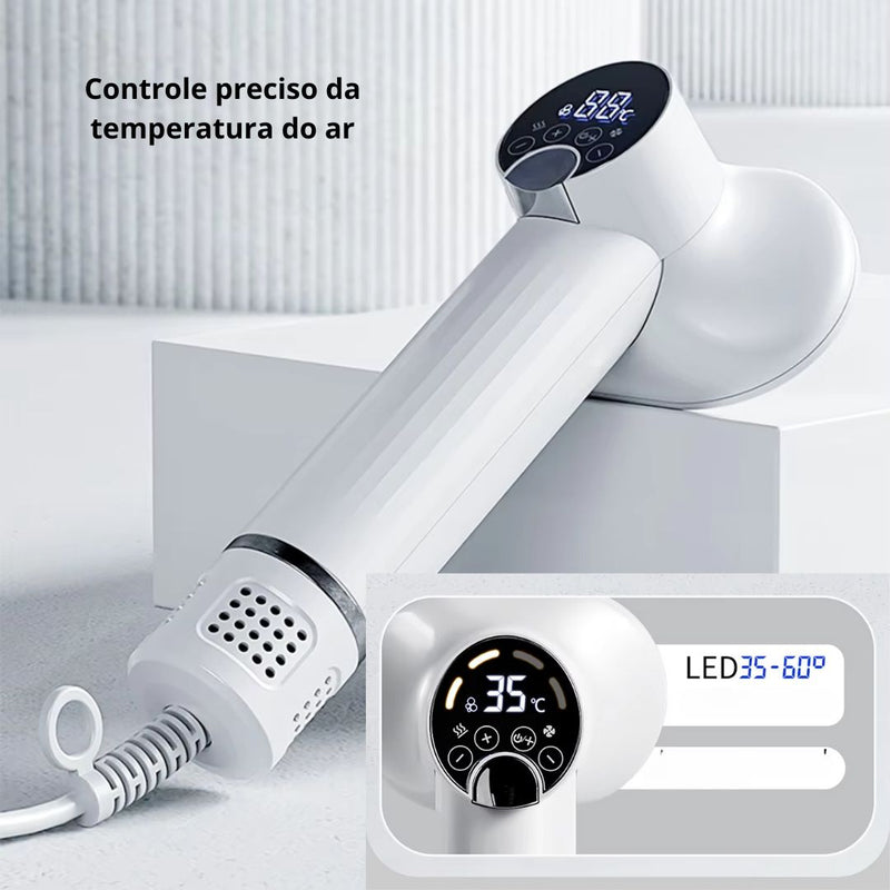 Secador para Pets com Controle de Temperatura | Ideal para Tutores de Cães e Gatos | Seca e Remove Pelos Soltos com Facilidade | Botão de Expulsão de Pelos nas Cerdas