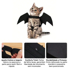 Fantasia de Asas de Morcego para Gatos e Cães – Conforto, Estilo e Diversão para Festas e Halloween
