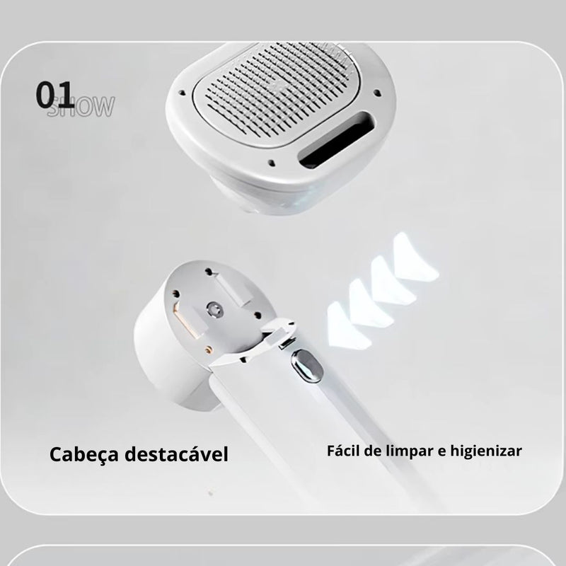 Secador para Pets com Controle de Temperatura | Ideal para Tutores de Cães e Gatos | Seca e Remove Pelos Soltos com Facilidade | Botão de Expulsão de Pelos nas Cerdas